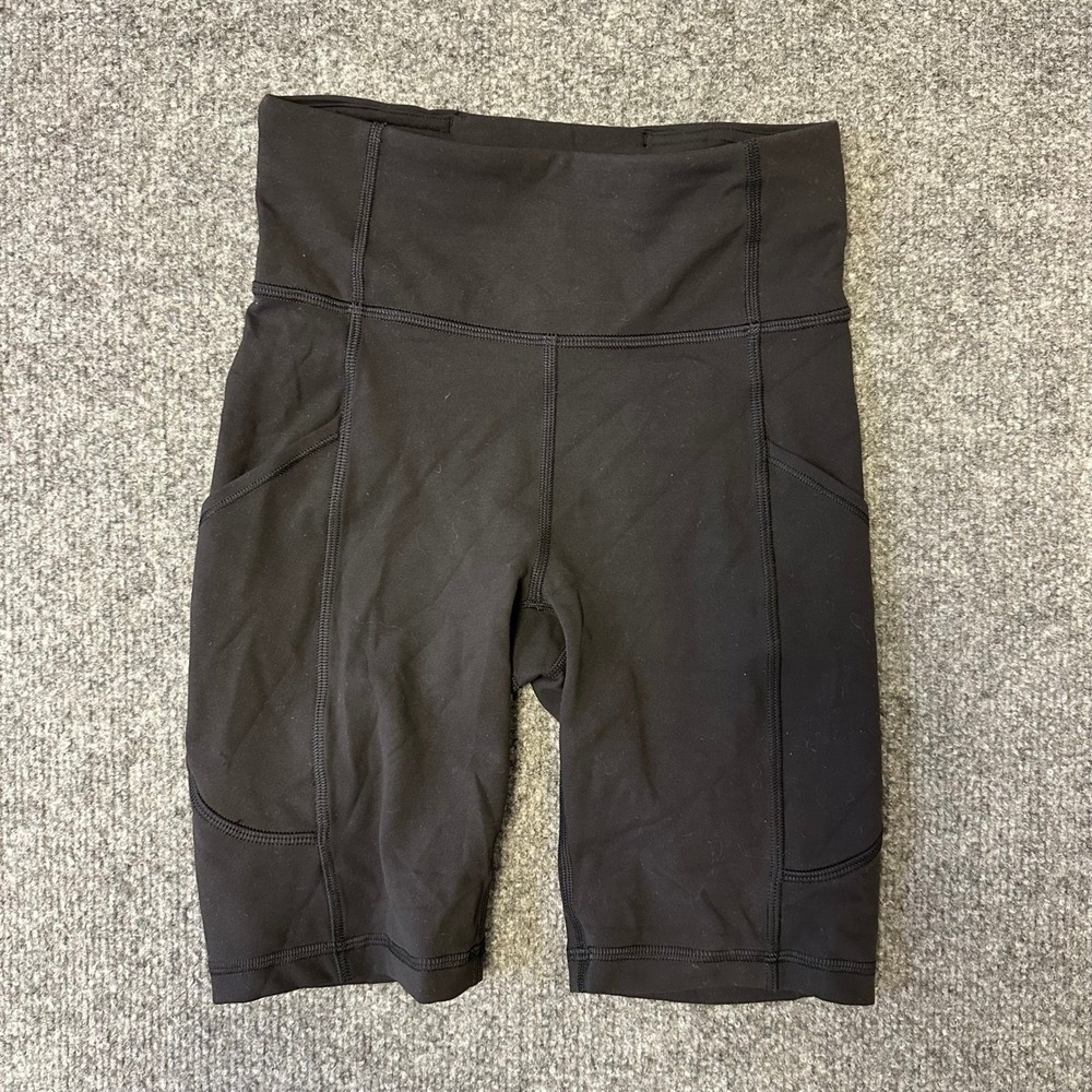 Lululemon Shorts Womens Size 2 Black High Rise Fast and Free Biker Athletic